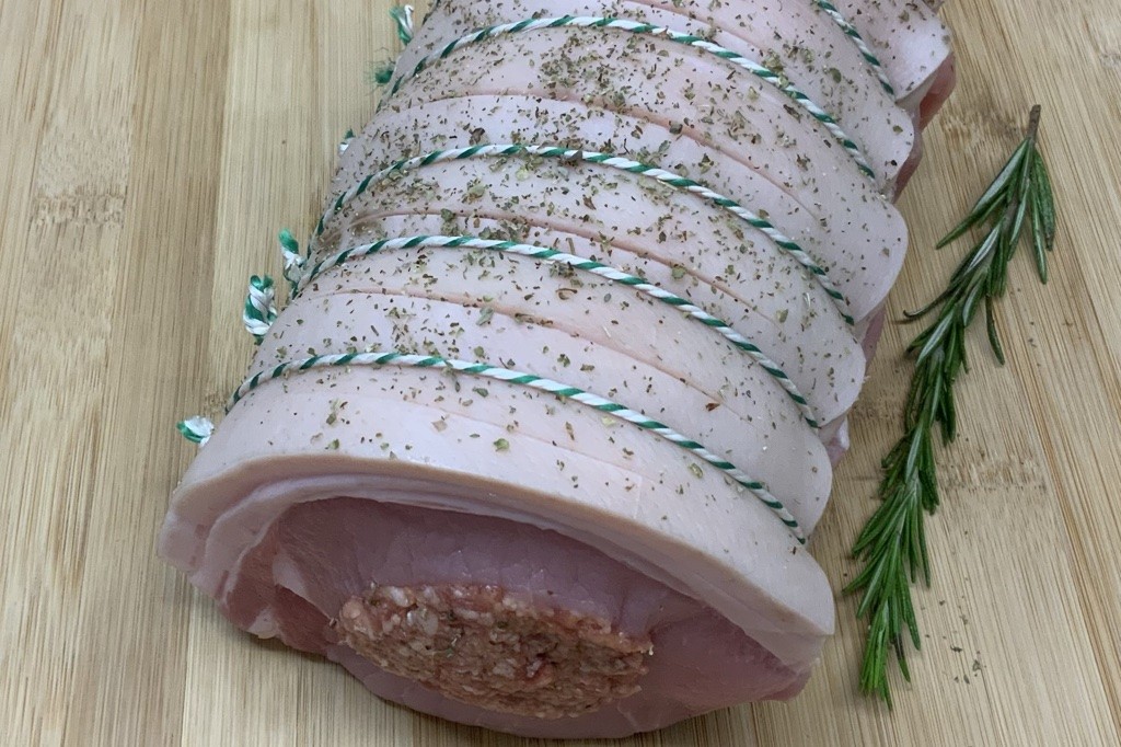 Boned, Rolled and Stuffed Pork Loin (Godfather Sausage meat)