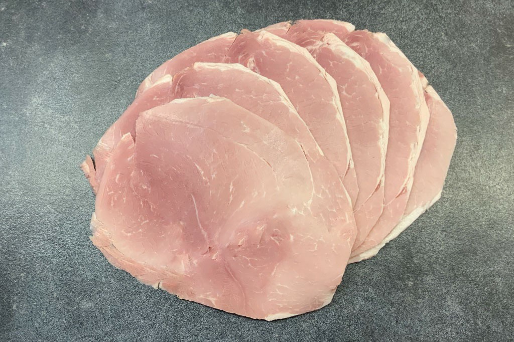 Sliced unsmoked ham