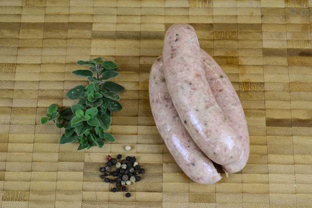 Caramelised Onion and Cracked Black Pepper Sausages